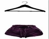 Purple Leather Shorts