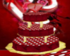 Red/Gold Valentine Cake