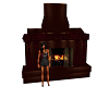 Brown Fireplace