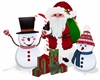 santa with snowman