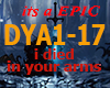 I DIED IN YOUR ARMS