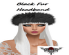 Black Fur Headband