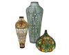 Trio of Glass Vases