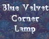 Blue Velvet Corner Lamp