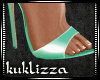 (KUK)Green heels cute