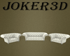 White sofa with buttons
