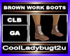 BROWN WORK BOOTS