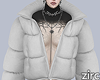 open puffer jacket white