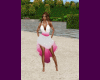 robe rose et blanc