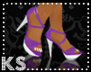 {K} Purple/White Sandals