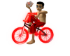 4K 3D GLOWING RED BMX