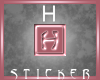 Letter H-1 Sticker *me*