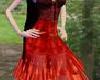 Ruby Red Layered Skirt