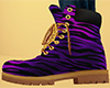 Purple Stripe Work Boots 3 (F)