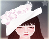 kawaii lady white hat