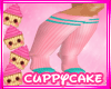 !C Pink Teal Tube Socks 