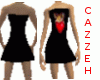 Black Heart Motif Dress