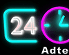 [a] 24 Hours Neon Clock