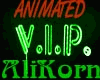 VIP Green Blinking Neon