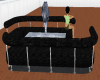 blk suede couch /w table