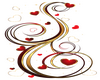 Red/Gold Heart Swirl -Lt