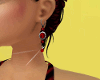 Goth Ruby Earrings