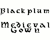 Black Plum Medieval Gown