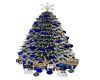blue gold Christmas tree