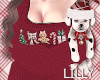 puppy christmas red