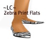 ~LC~ Zebra Print Flats