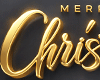 Golden Christmas Sign
