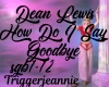 DL-How Do I Say Goodbye