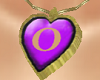 "O"_Necklace Gold Purple