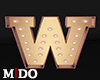 W Pink&Gold Letter
