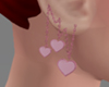 Pink Hearts Earrings