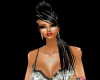 hair black  and blond
