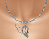 M broken heart necklace