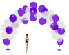 PurpleWhite BalloonArc