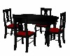 BLACK/RED DINING TABLE