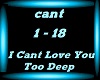 I Cant Love You Too Deep