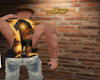 lion art muscle tee