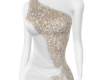 Elegant White/Gold Dress