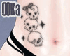 🖤Belly Tattoo Skull