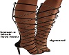 brown /black lace heels