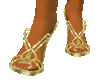 Sandals gold-white