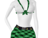 Green Plaid Mini Outfit
