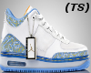 (TS) White Blue Jordans