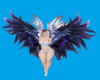 Dark Blue Angel Wings