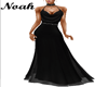 Black glitter long dress