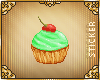 C~Cupcake. Mint Sticker